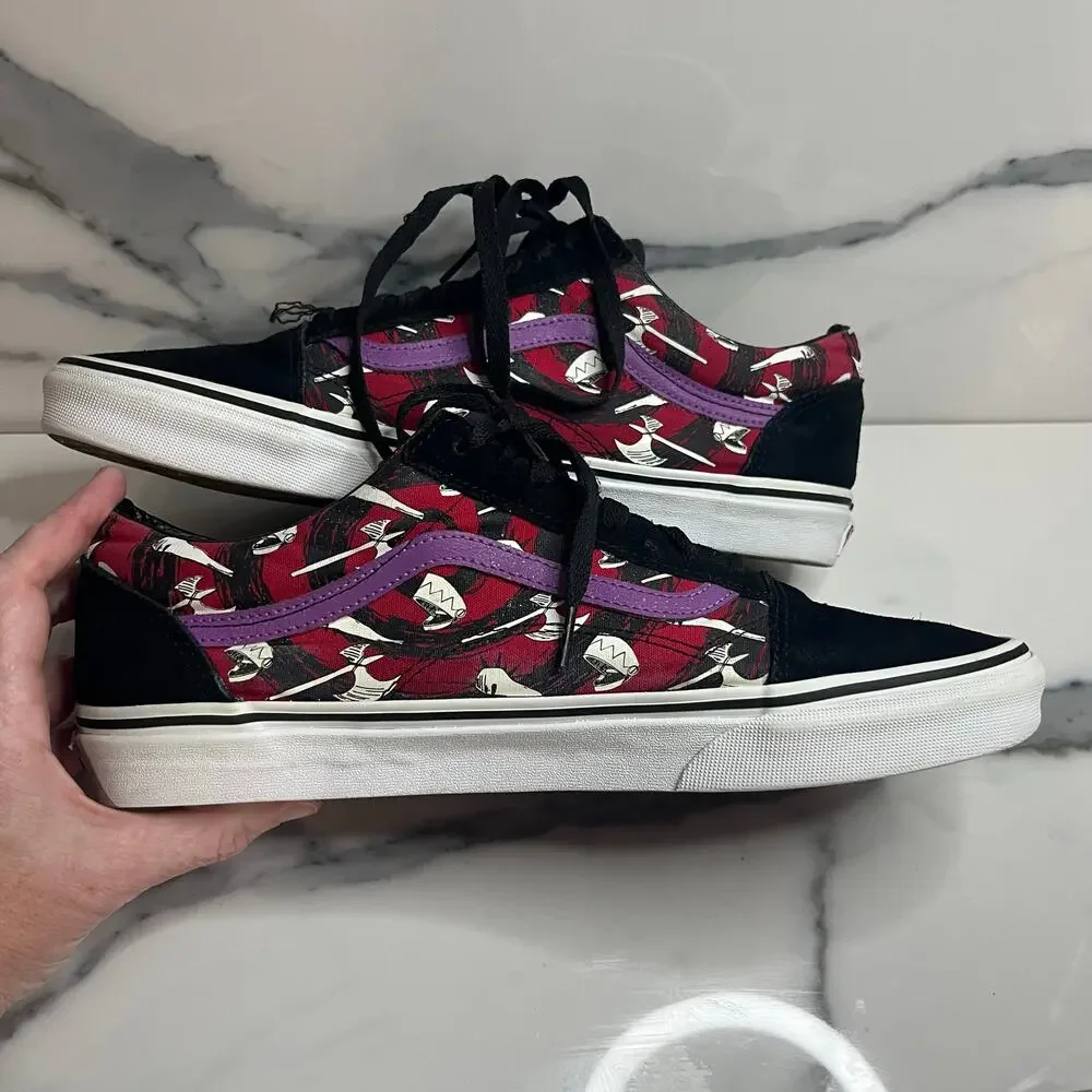 Vans The Nightmare Before Christmas Lock Shock & Barrel Shoes Mens Sz 11 Skater